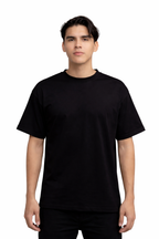 PLAYERA SEMI OVERSIZE 305G - TACTO FRÍO Y TECNOLGÍAS - NEGRA