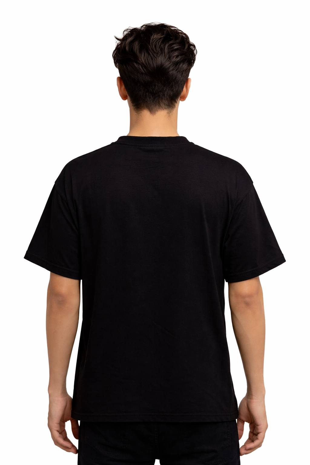 PLAYERA SEMI OVERSIZE 305G - TACTO FRÍO Y TECNOLGÍAS - NEGRA