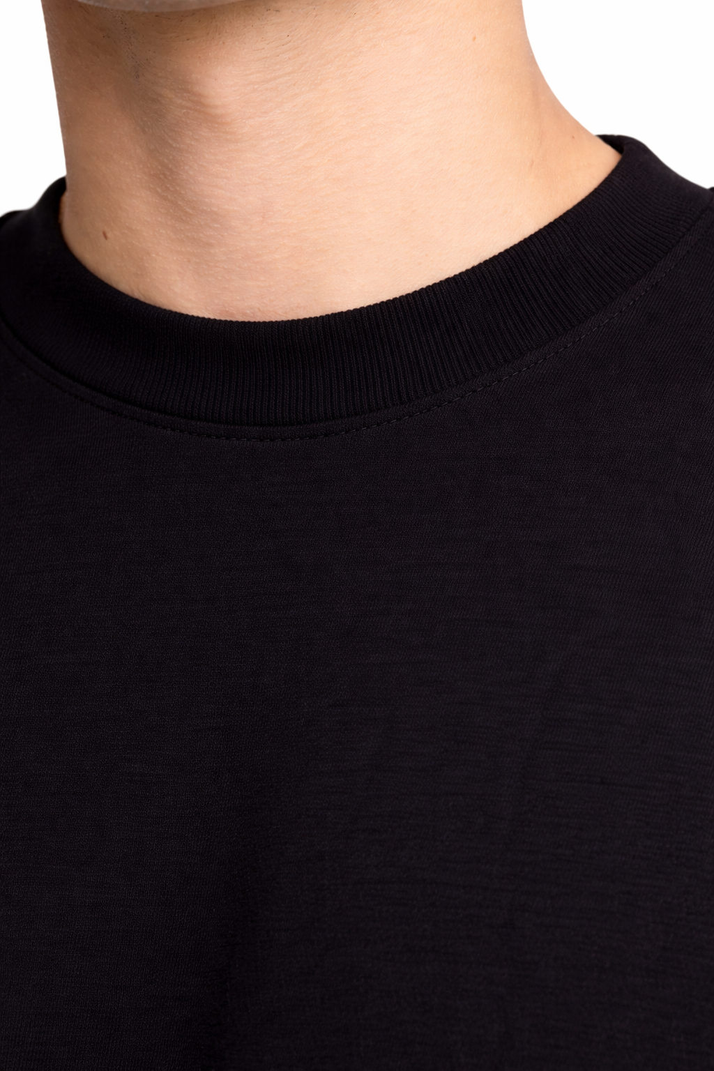 PLAYERA SEMI OVERSIZE 305G - TACTO FRÍO Y TECNOLGÍAS - NEGRA
